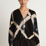Suzusan Cashmere Seamless Short Cardigan - Black/Sand
