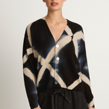 Suzusan Cashmere Seamless Short Cardigan - Black/Sand
