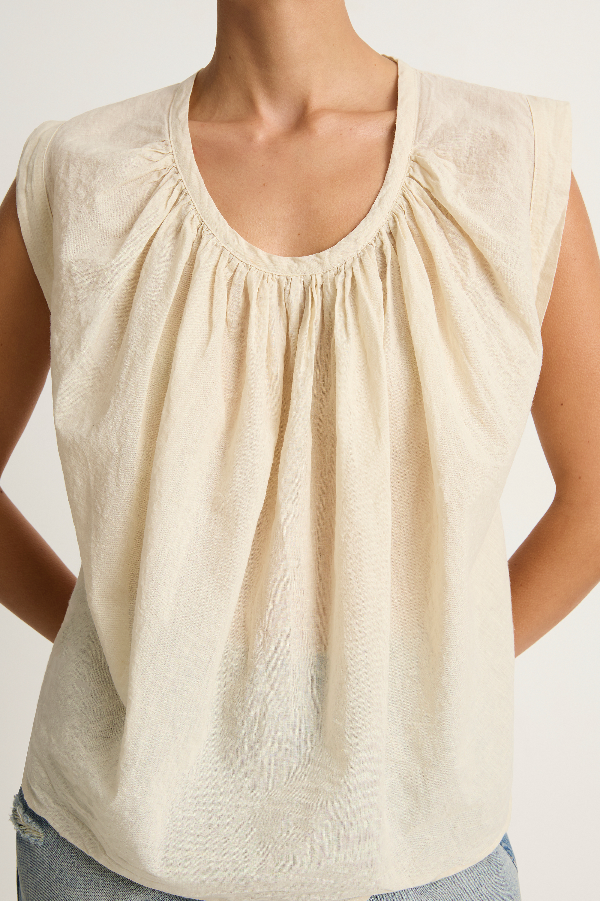 Elsa Esturgie Pastel Top - Ecru