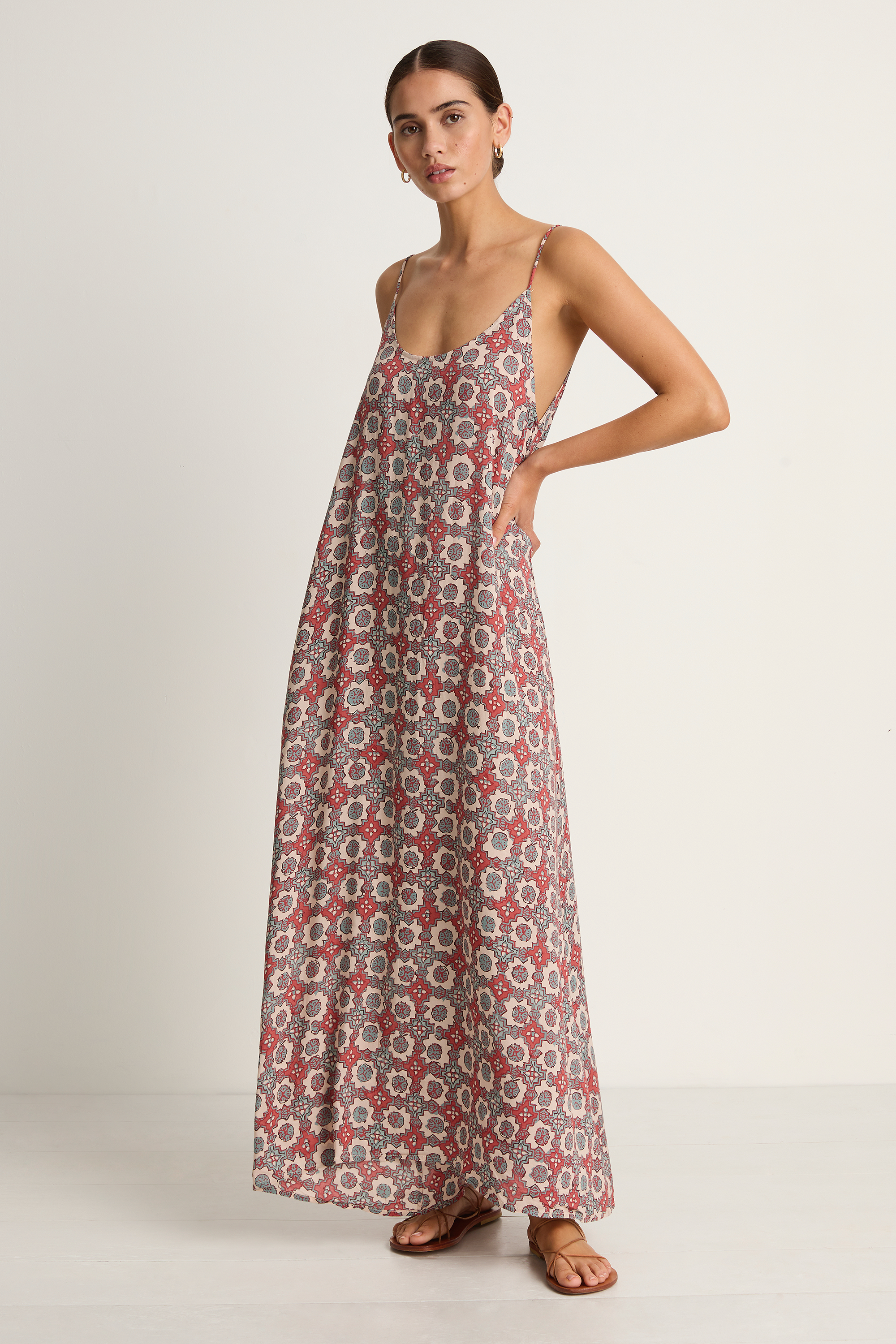 Natalie Martin Heather Maxi - Spanish Tile Almond - FINAL SALE Natalie Martin Heather Maxi - Spanish Tile Almond - FINAL SALE