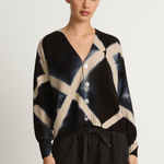 Suzusan Cashmere Seamless Short Cardigan - Black/Sand