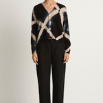 Pas De Calais Brushed Cotton Back Satin Baker Pants - Black
