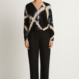 Pas De Calais Brushed Cotton Back Satin Baker Pants - Black