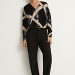 Pas De Calais Brushed Cotton Back Satin Baker Pants - Black