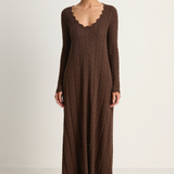 SPELL Lou Lou Knit Gown - Cacao