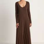 SPELL Lou Lou Knit Gown - Cacao