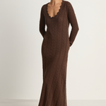 SPELL Lou Lou Knit Gown - Cacao