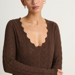 SPELL Lou Lou Knit Gown - Cacao
