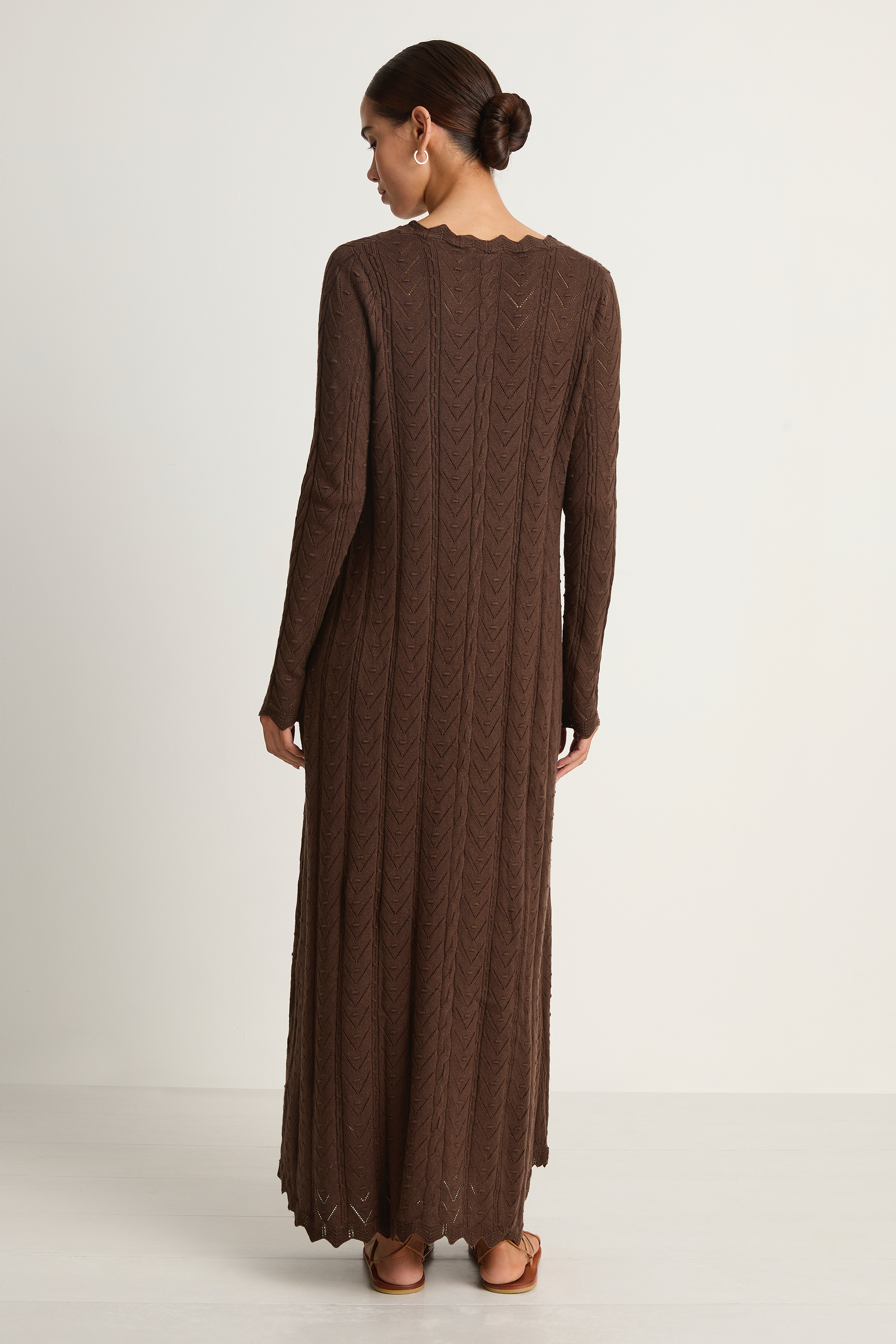 SPELL Lou Lou Knit Gown - Cacao