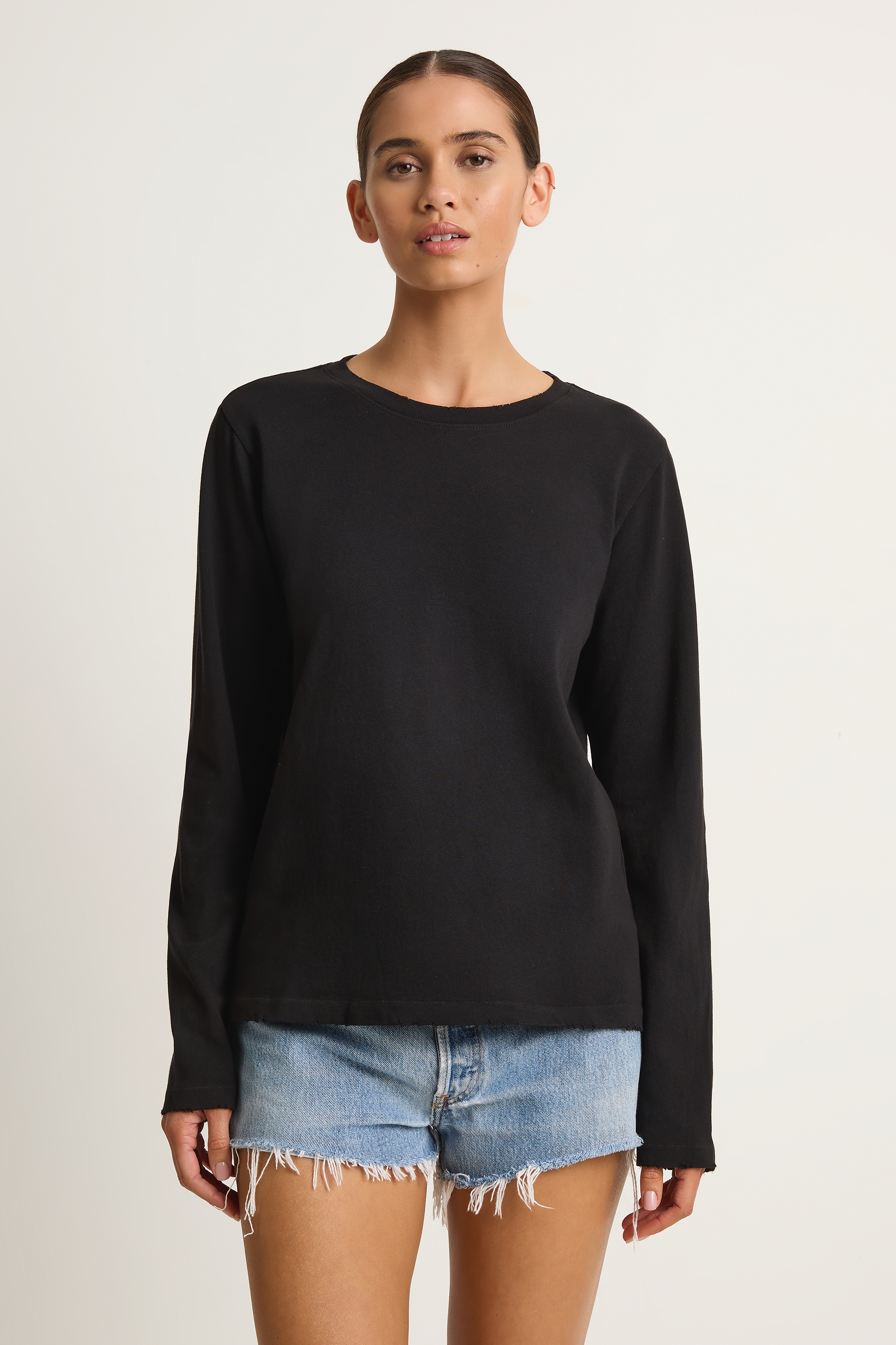 Le Bon Shoppe Everyday Long Sleeve Tee - True Black