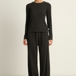 Le Bon Shoppe Pointelle Fundamental Tee - Charcoal