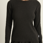 Le Bon Shoppe Pointelle Fundamental Tee - Charcoal