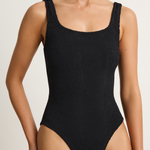 Hunza G Coverage Square Neck One Piece - Black