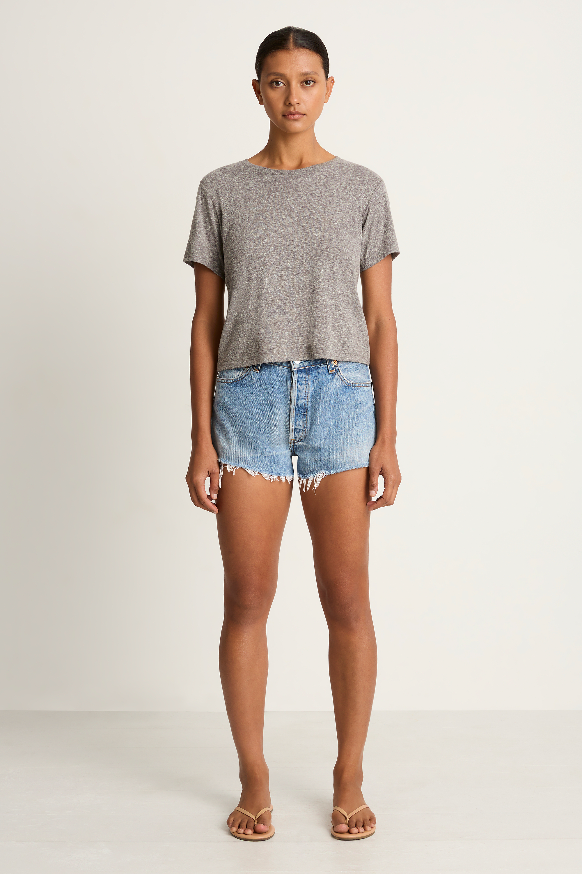 AMO Denim Babe Tee - Heather Grey