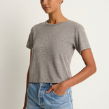 AMO Denim Babe Tee - Heather Grey