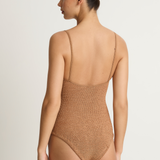 Hunza G Pamela One Piece - Metallic Cocoa