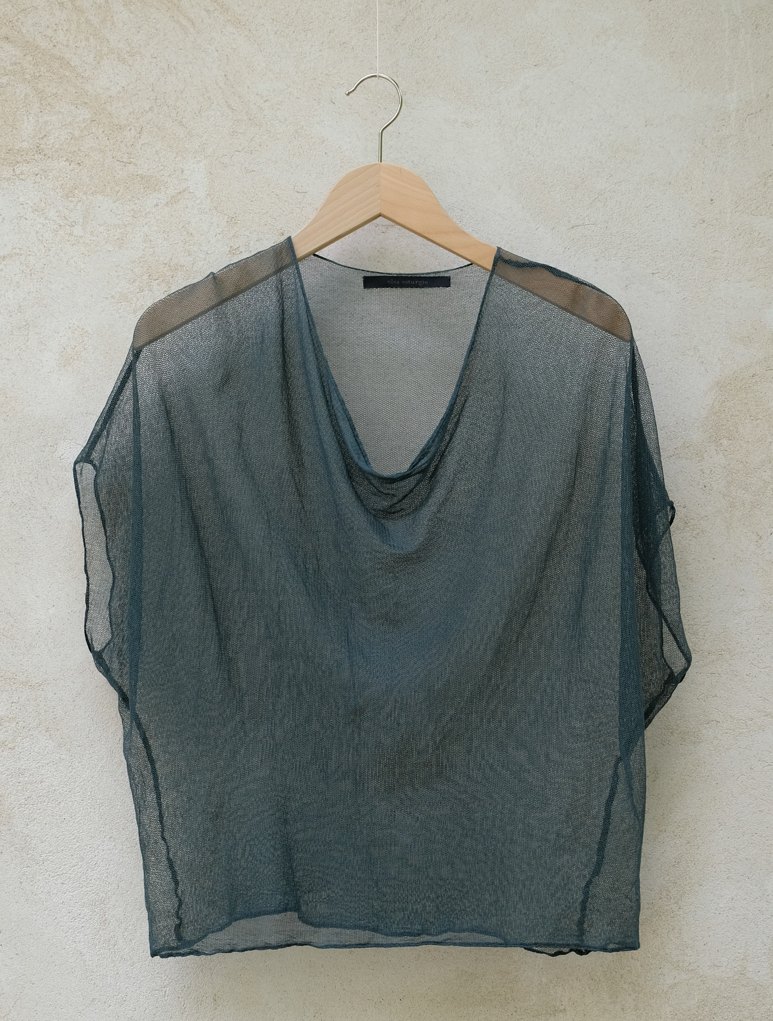 Elsa Esturgie Neige Draped Top - Kombu