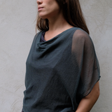 Elsa Esturgie Neige Draped Top - Kombu