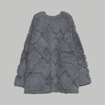 Sayaka Davis Pile Jacquard Coat - Gray