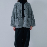 Sayaka Davis Pile Jacquard Coat - Gray
