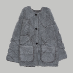 Sayaka Davis Pile Jacquard Coat - Gray