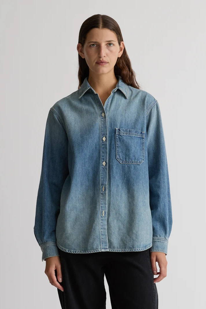 Shaina Mote Essential Denim Button Down - Vintage Indigo