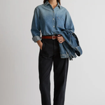 Shaina Mote Essential Denim Button Down - Vintage Indigo