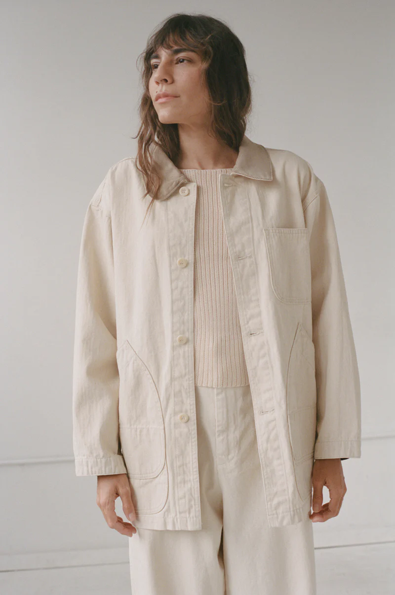 Shaina Mote Painter Coat in Natural – Made in Los Angeles – Soleil