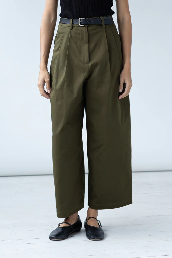 Shaina Mote Boy Trouser - Dark Olive