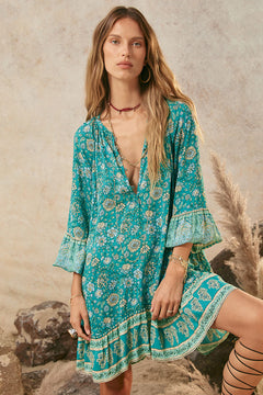 SPELL Elysian Tunic Dress - Jade