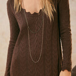 SPELL Lou Lou Knit Gown - Cacao