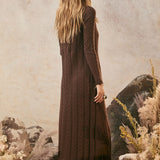 SPELL Lou Lou Knit Gown - Cacao