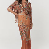 SPELL Mojave Lily Bias Skirt - Amber