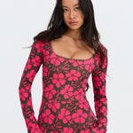 Benoa Body Long Sleeve Romper - Pupukea Pink