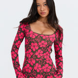 Benoa Body Long Sleeve Romper - Pupukea Pink