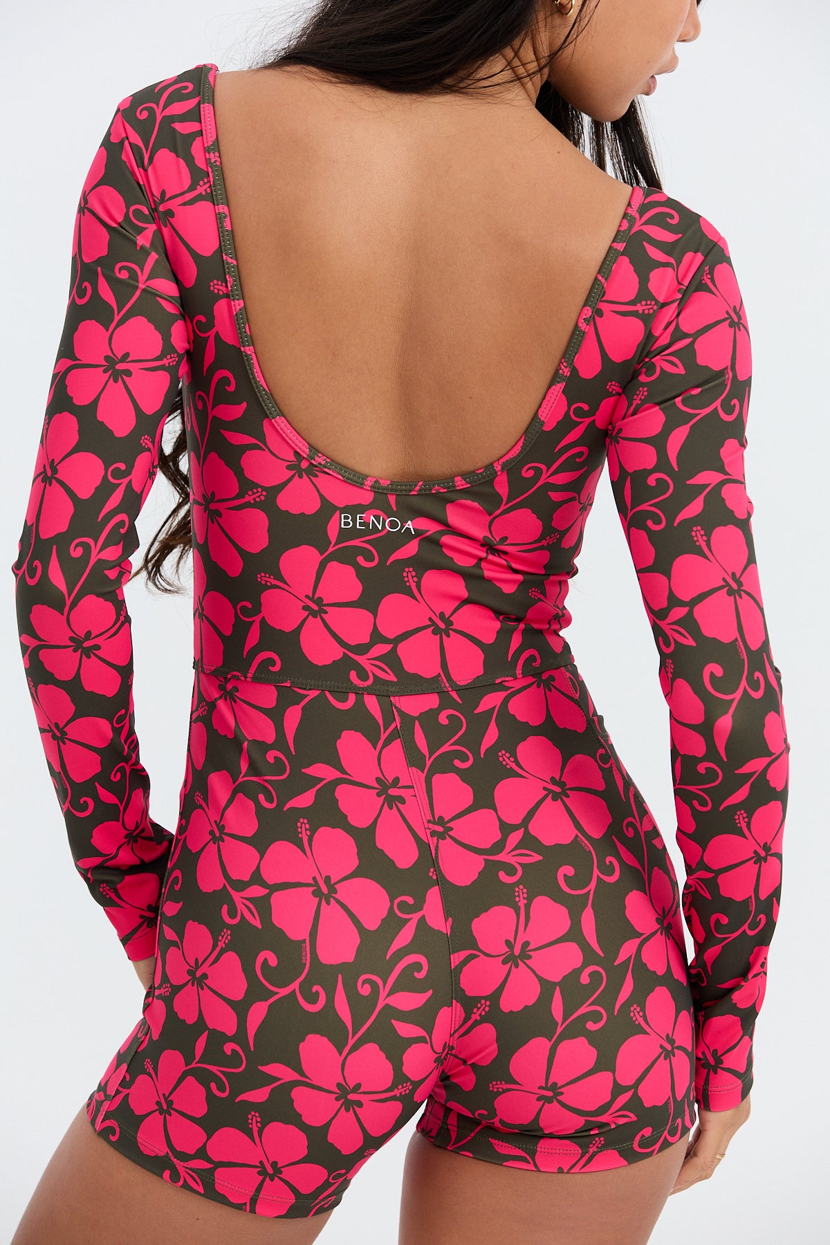 Benoa Body Long Sleeve Romper - Pupukea Pink