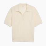 Demylee Skylar Polo Cashmere Top - Ivory