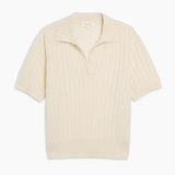 Demylee Skylar Polo Cashmere Top - Ivory