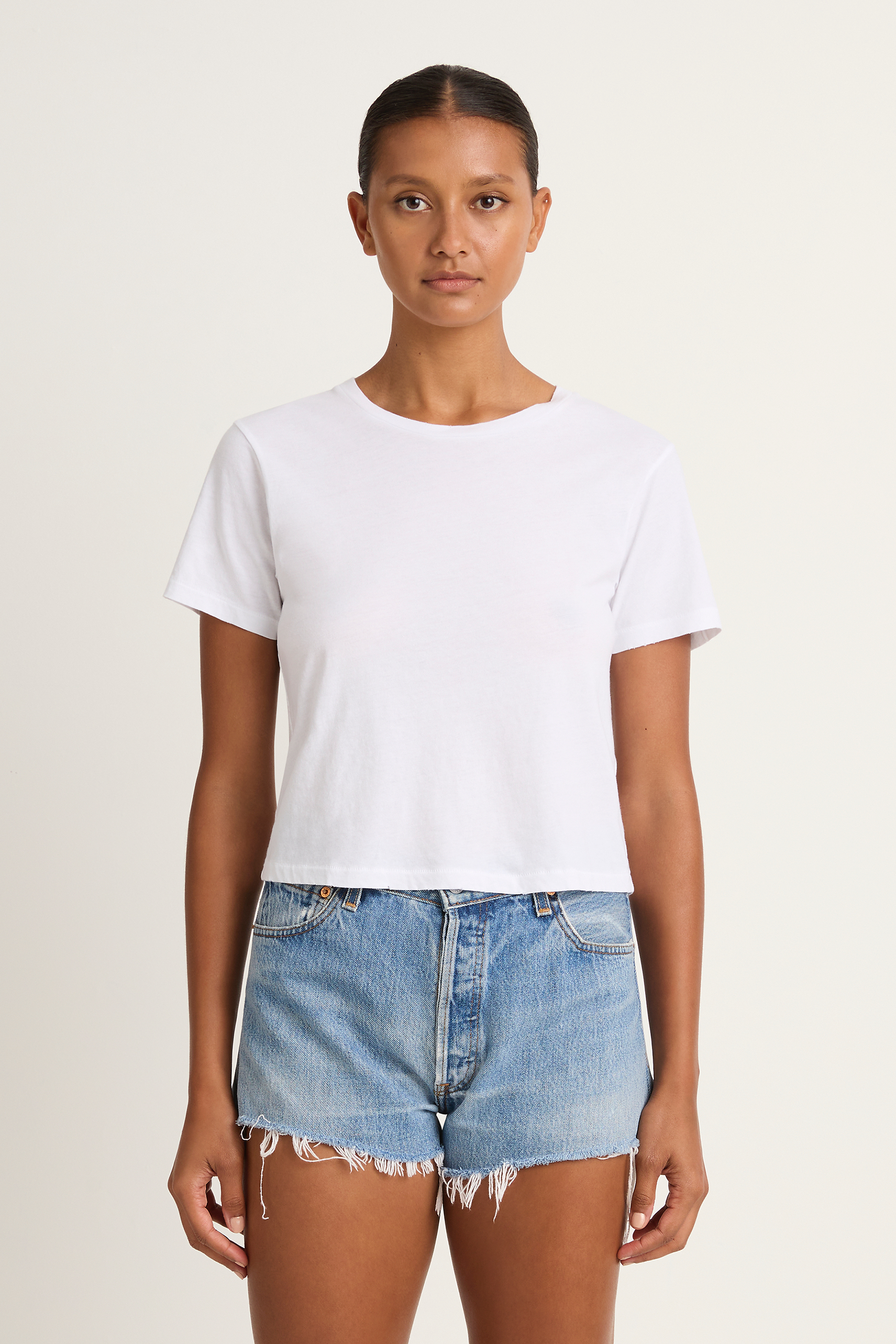 AMO Denim Babe Tee - White