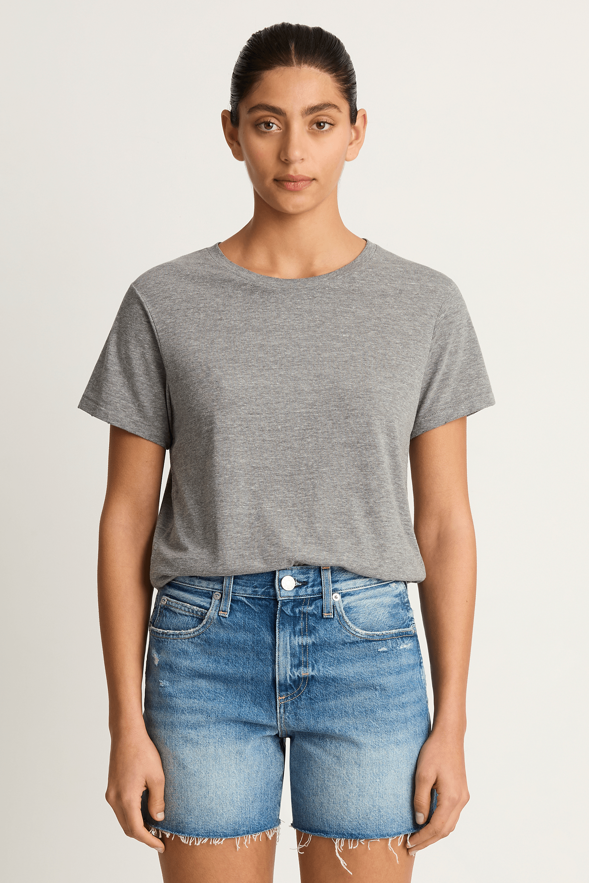 AMO Denim Classic Tee - Heather Grey