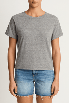 AMO Denim Classic Tee - Heather Grey