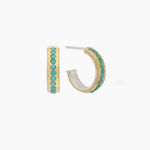 Anna Beck Azul Hoop Earrings - Turquoise Pavé