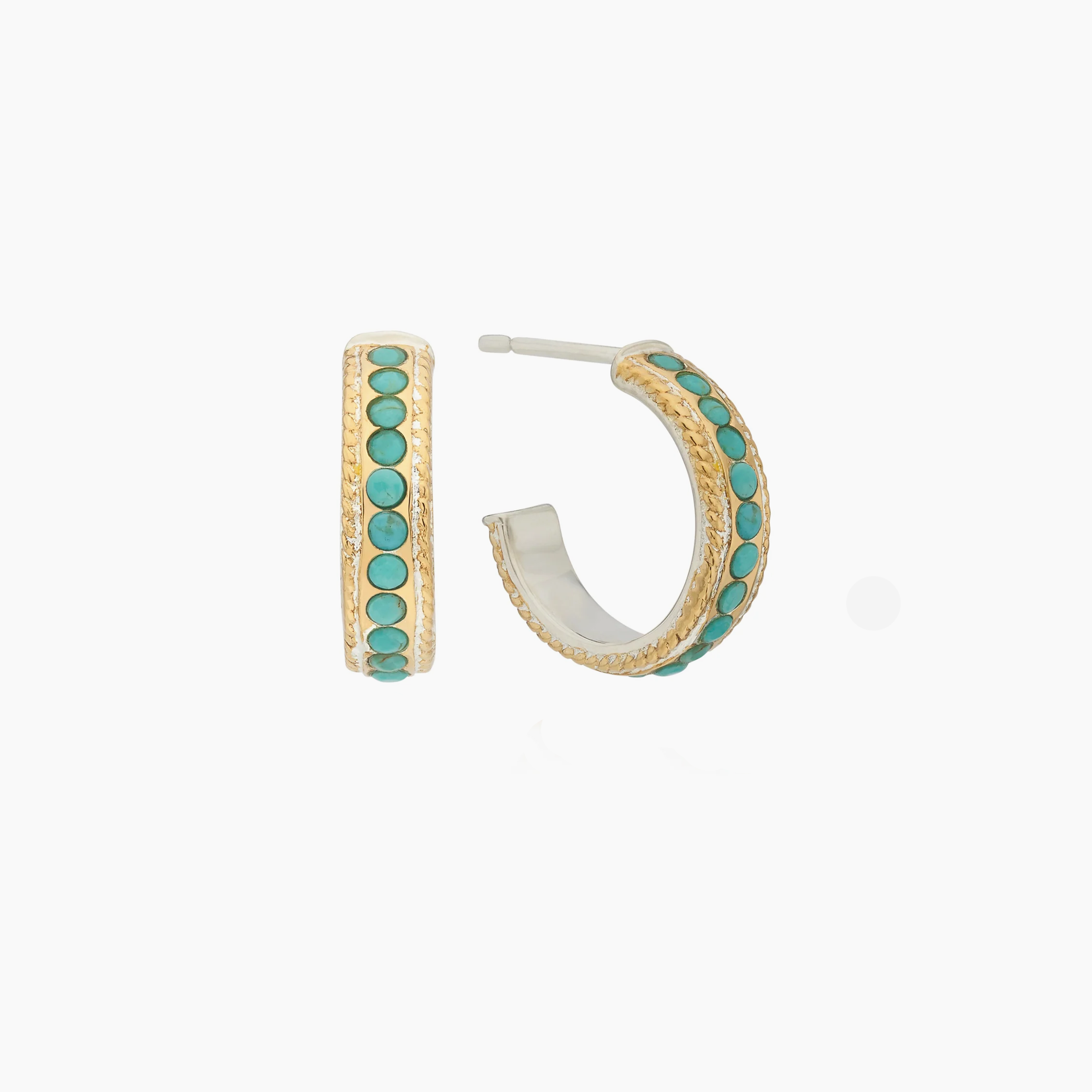Anna Beck Azul Hoop Earrings - Turquoise Pavé