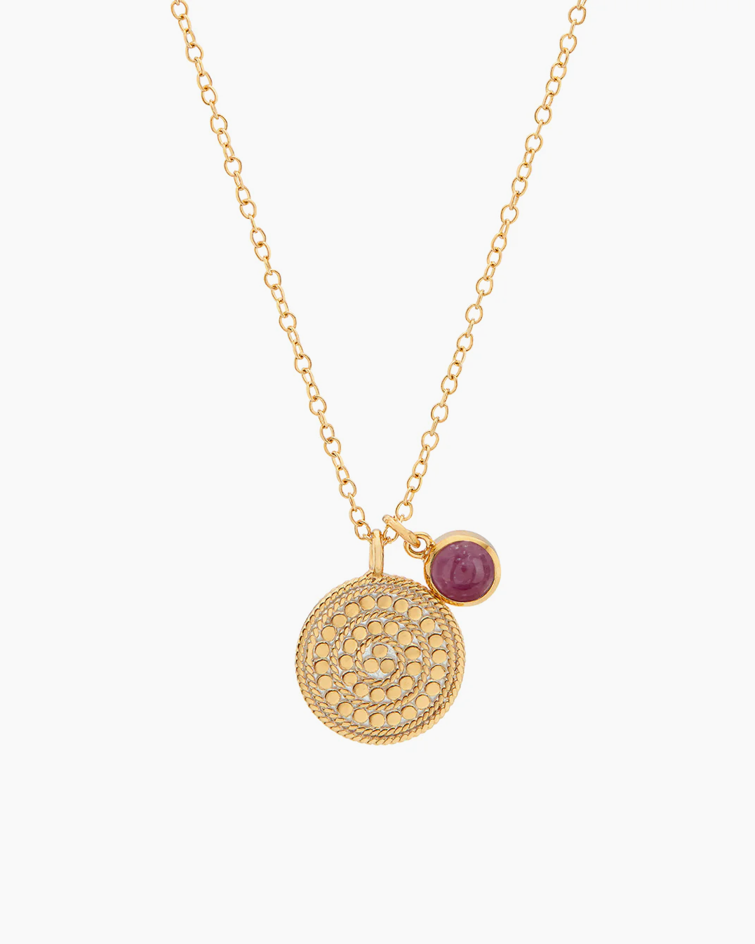 Anna Beck Circle of Life Pendant Necklace - Pink Ruby