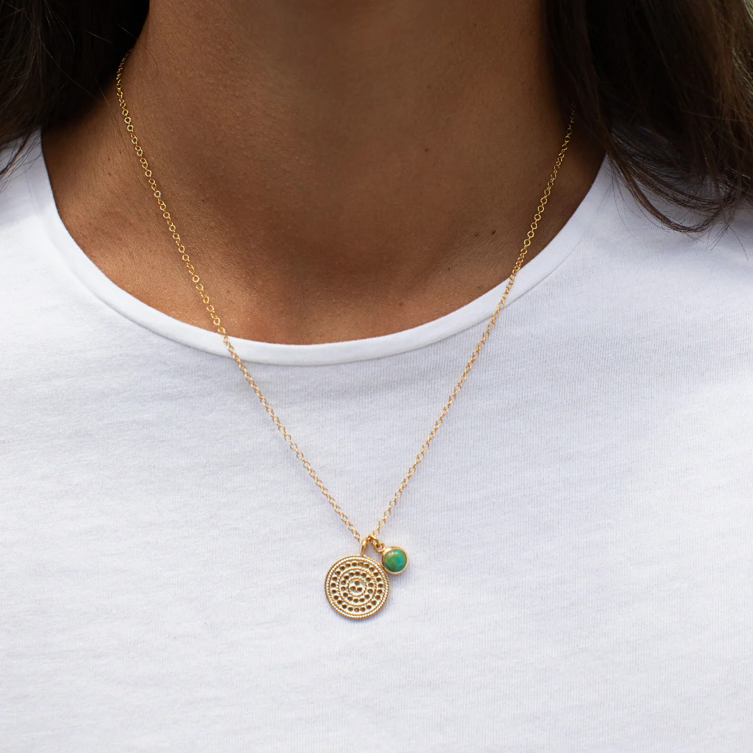 Anna Beck Circle of Life Pendant Necklace - Turquoise