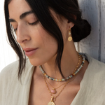 Anna Beck Contrast Dotted Circle Toggle Necklace - Gold