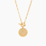 Anna Beck Contrast Dotted Circle Toggle Necklace - Gold