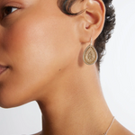 Anna Beck Contrast Dotted Teardrop Earrings - Gold