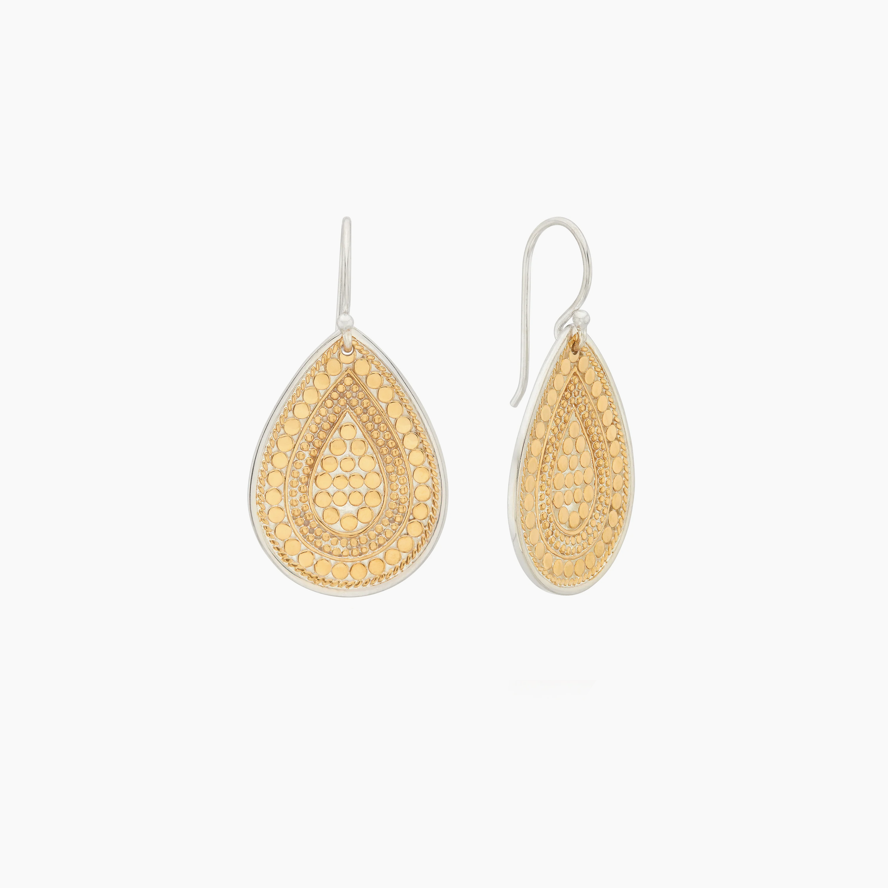 Anna Beck Contrast Dotted Teardrop Earrings - Gold