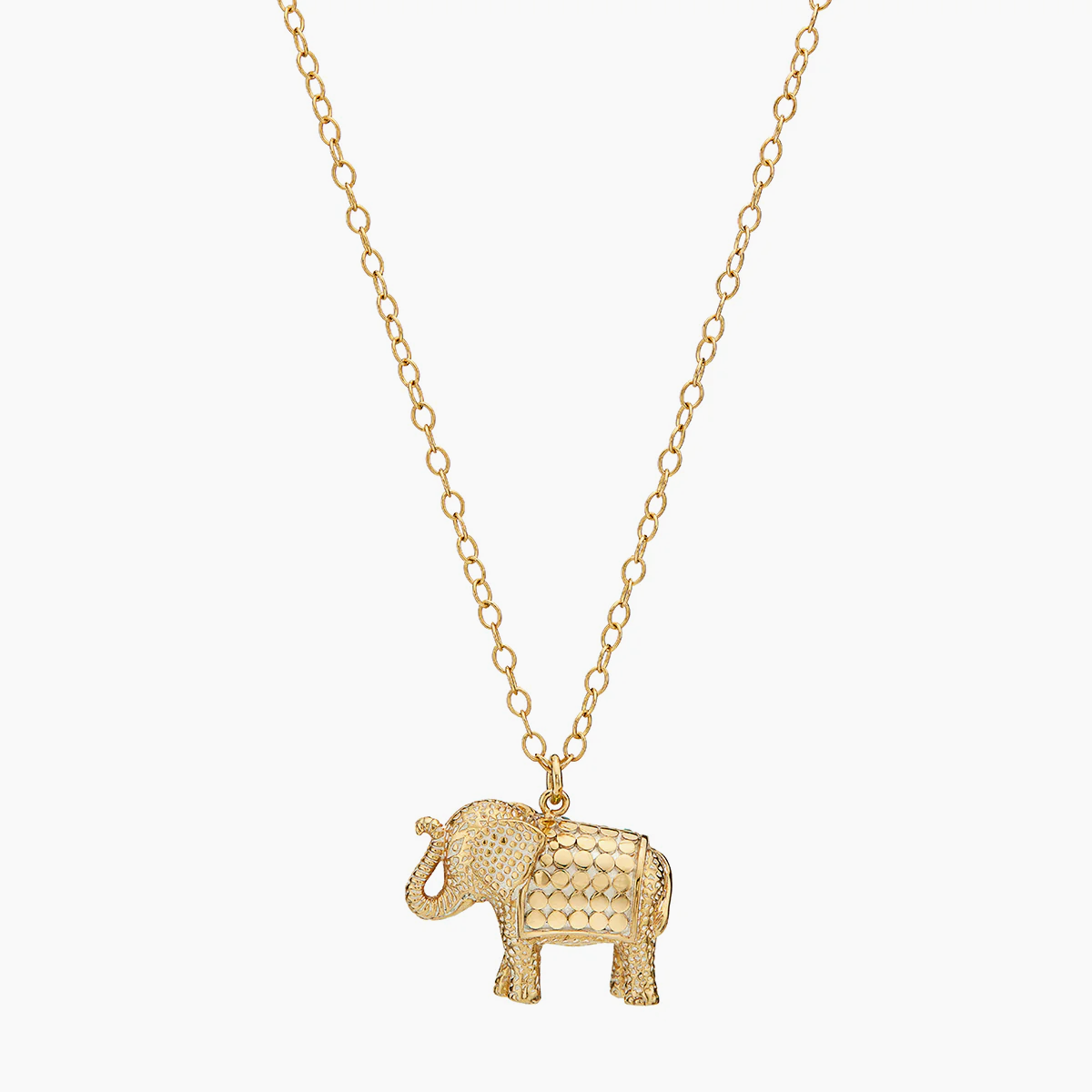 Anna Beck Elephant Charm Necklace - Turquoise Pavé